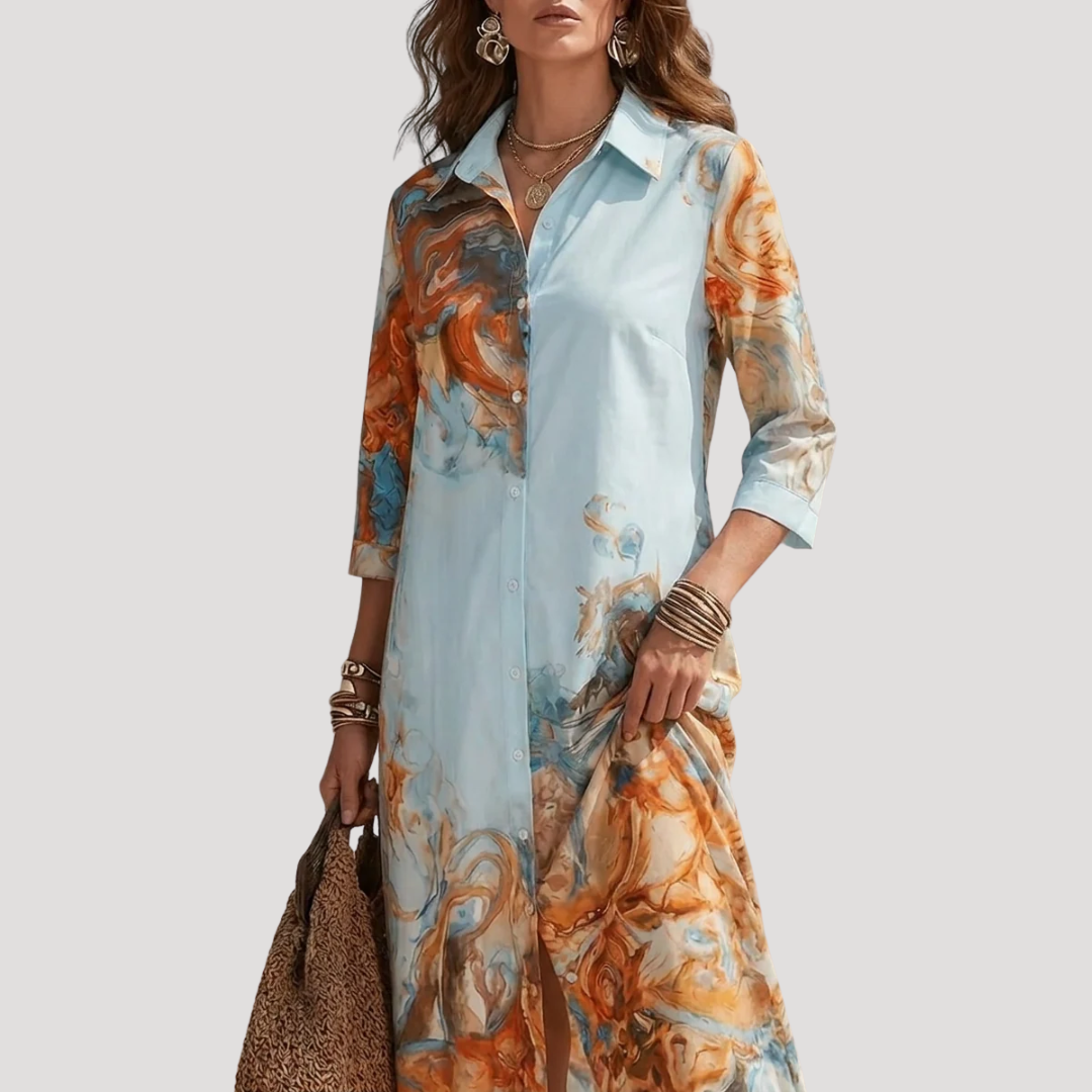 Milena | Abito Lungo Donna Bohemien Bottone