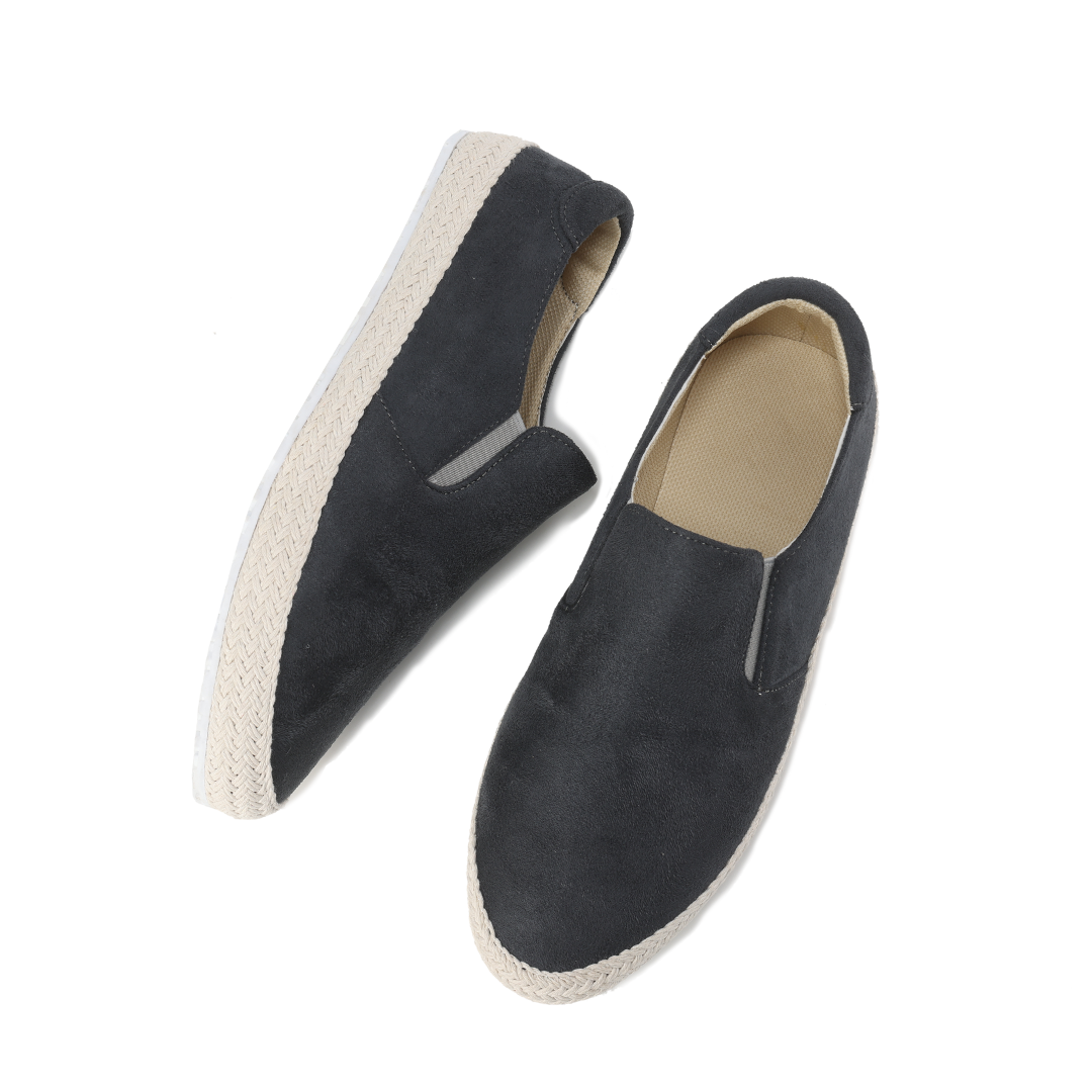 Gianni | Espadrillas slip-on in camoscino sintetico con bordo in corda da uomo