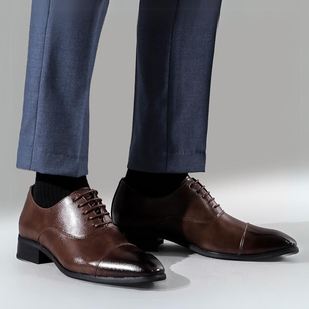 Lino | Scarpe stringate Oxford con punta rifinita da uomo