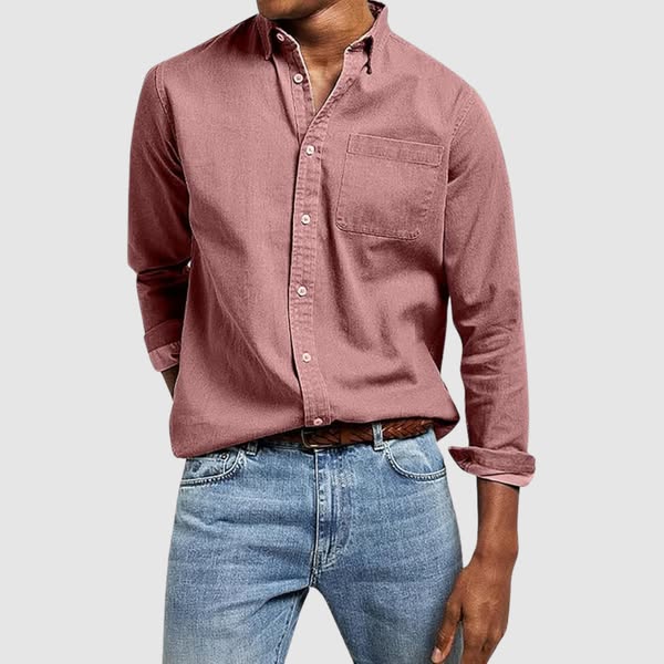 Riccardo | Camicia button-down con taschino da uomo