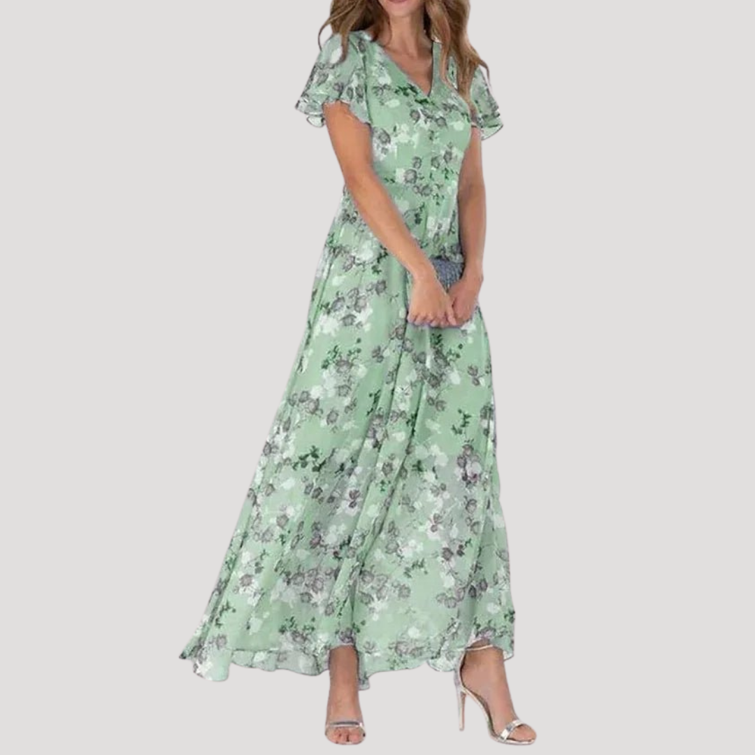 Severine | Abito lungo floreale fluido ed elegante