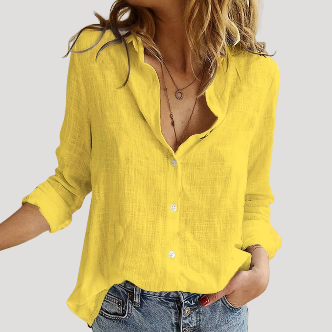 Lucille | Blusa leggera e traspirante in lino con maniche lunghe