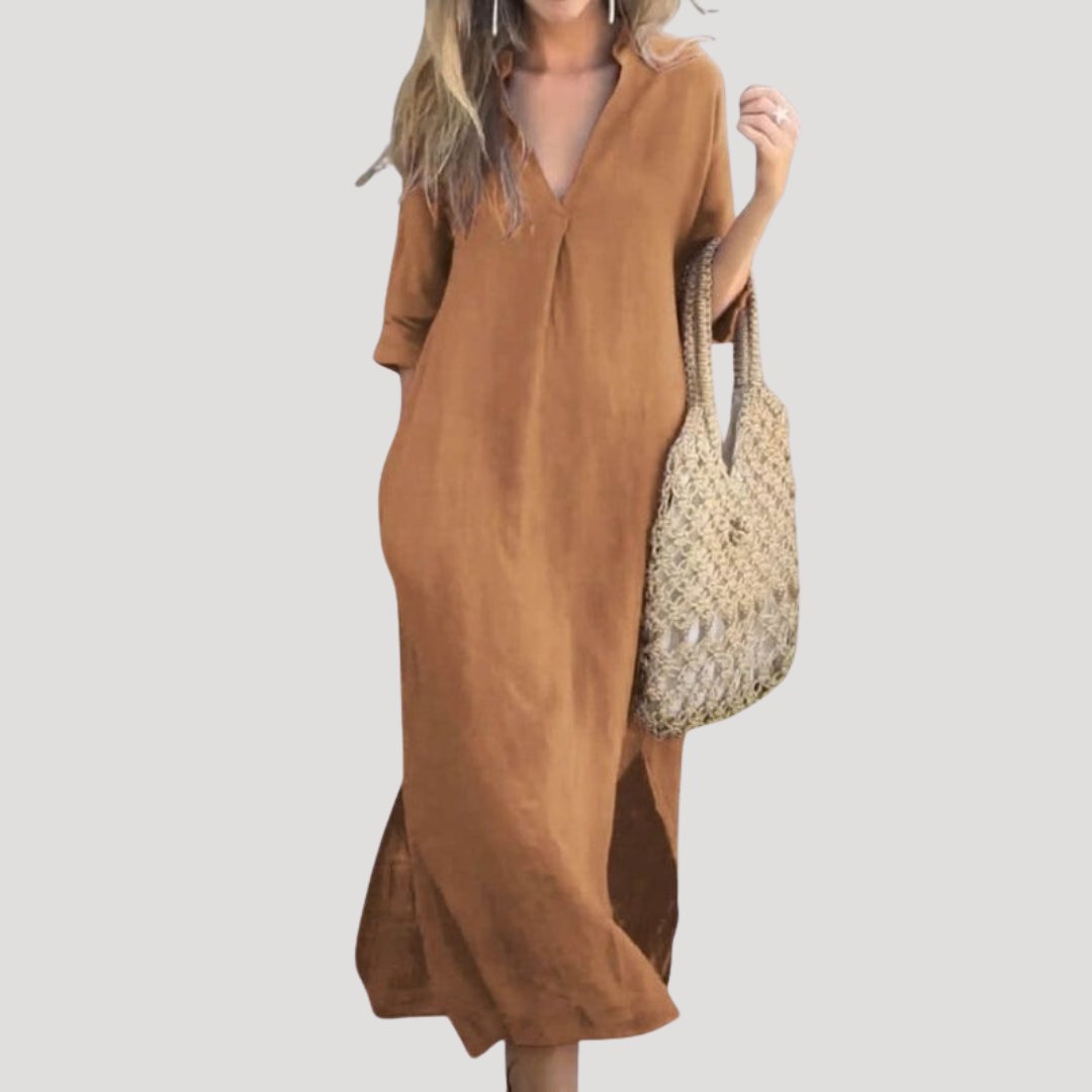 Renee | Abito midi donna fluido in lino