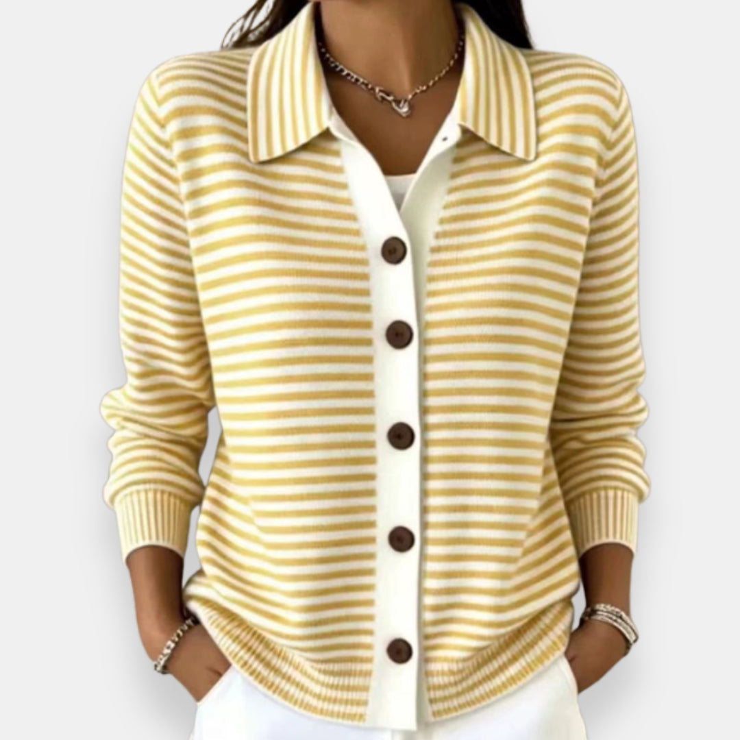 Nola | Cardigan a righe con bottoni per donna