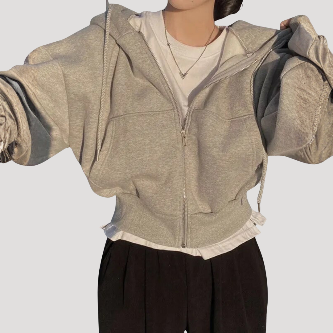 Josette | Giacca Corto Donna con Cappuccio e Zip