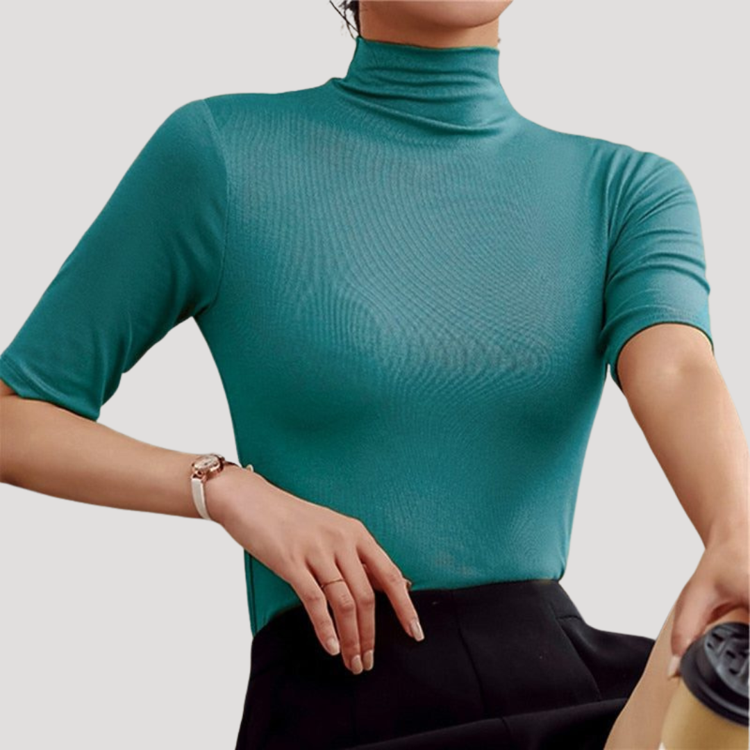 Milena | Top Donna Collo Alto Maniche Corte