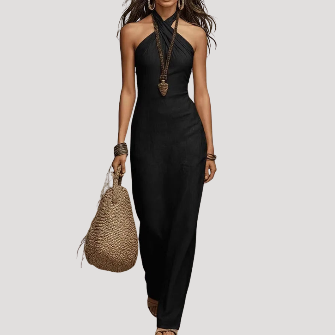 Jeanne Marie | Robe Lunga Donna Schiena Nuda Bohémien Elegante