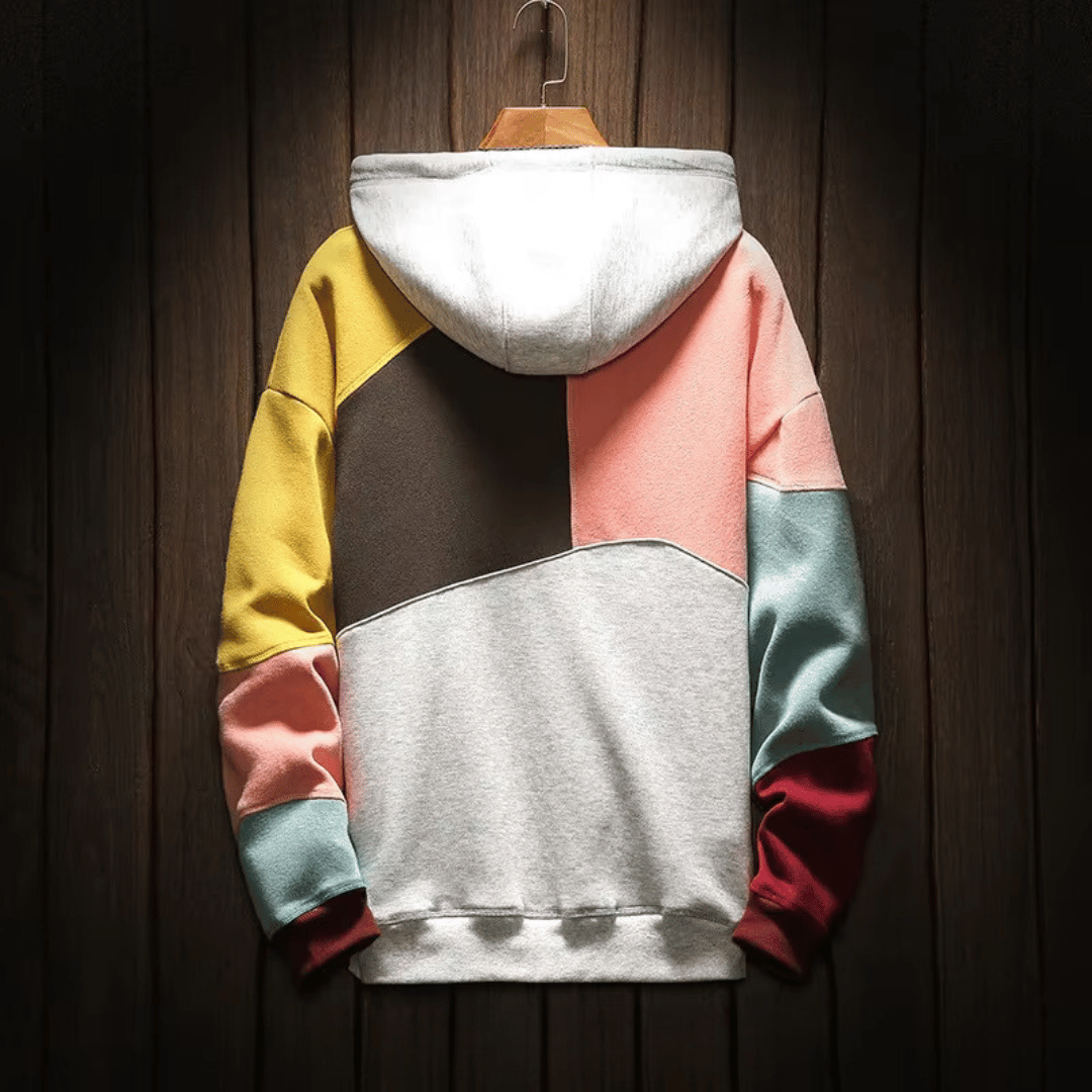 Ares | Felpa con cappuccio color block da uomo