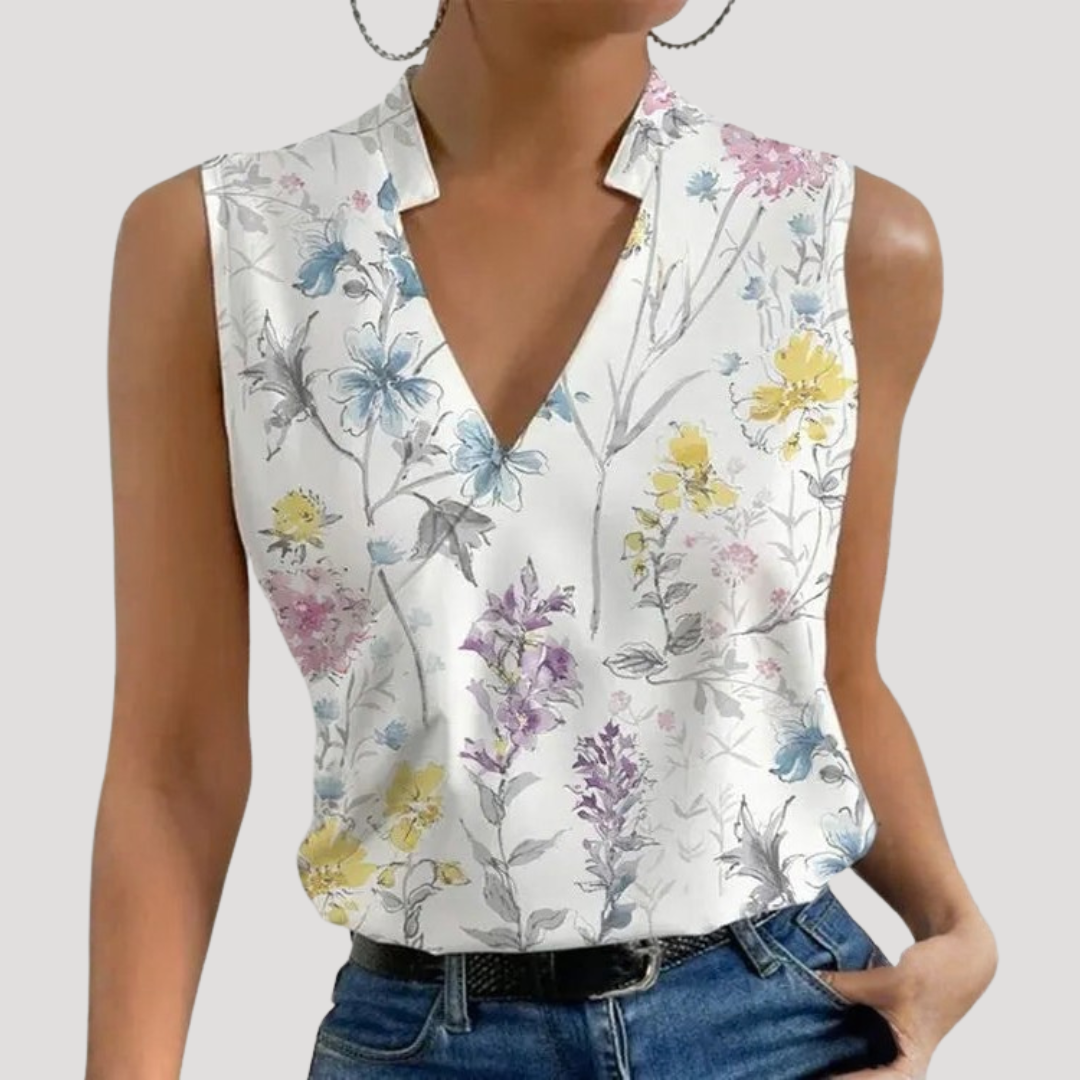 Dora | Top Donna Chic con Collo a V Incrociato