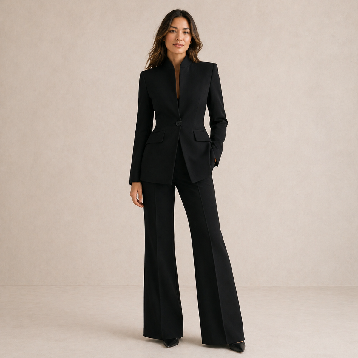 Vessalia | Completo sartoriale con blazer e pantaloni a gamba larga per donna