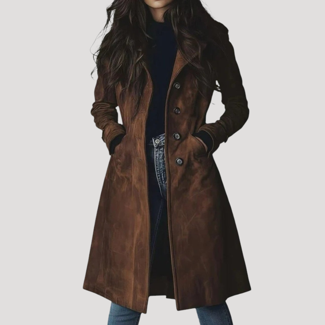Susana | Cappotto Lungo Donna Elegante Con Bottoni