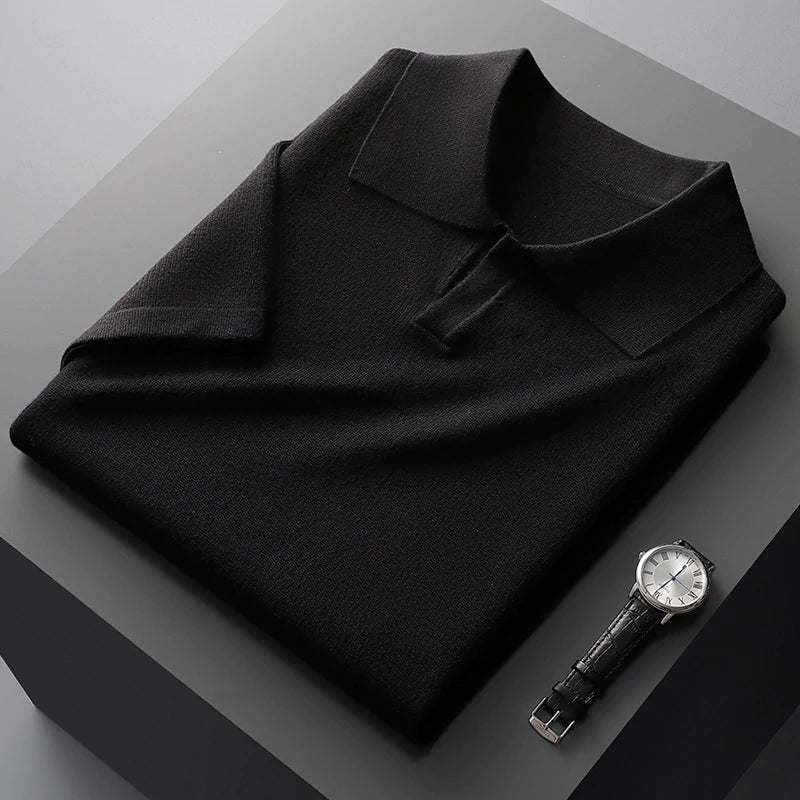 Rocco | Polo a maglia con scollo a V e colletto da uomo