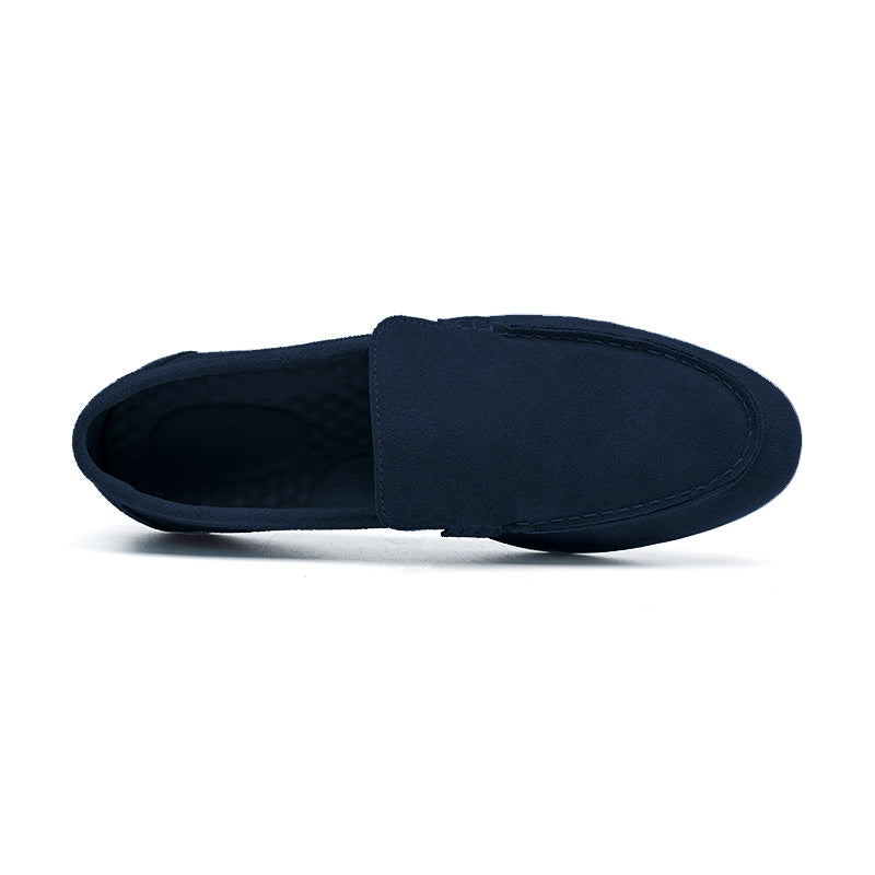 Osvaldo | Mocassini effetto camoscio slip-on con suola in gomma da uomo