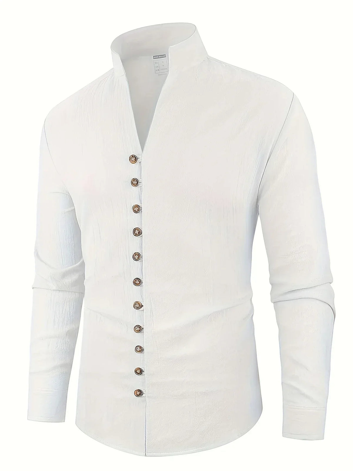 Filippo | Camicia con colletto alla coreana e bottoni da uomo