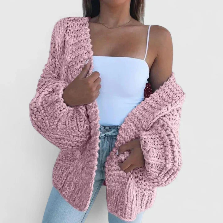 Genevieve | Gilet Donna Oversize Maglia Torcigliata Casual