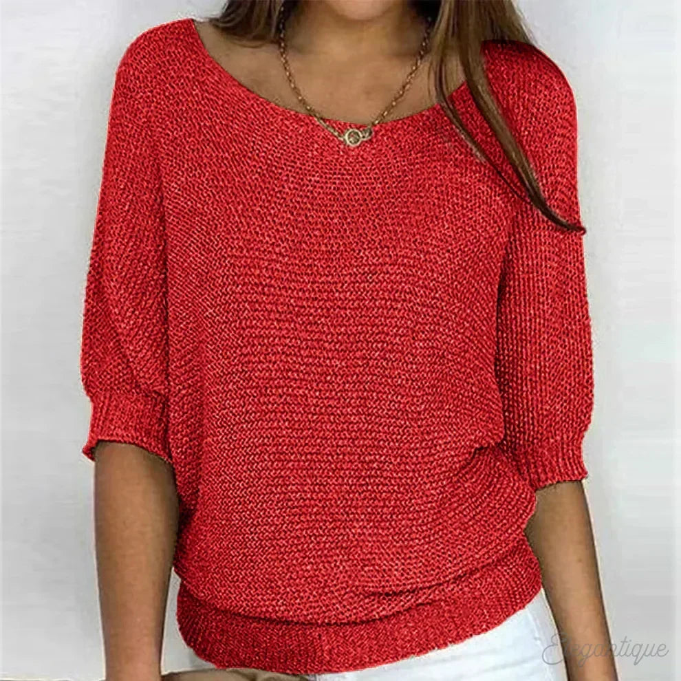 Marcella | Pull Donna in Maglia a Collo Barchetta