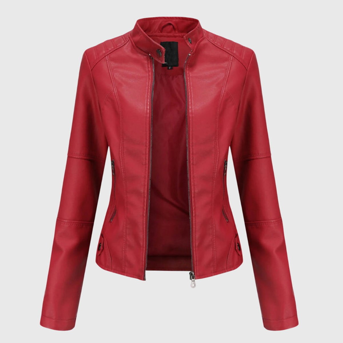 Miranda | Giacca Biker Slim con Collo alla Coreana for Women