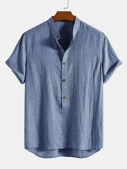 Damiano | Completo camicia a maniche corte e pantaloni con coulisse da uomo