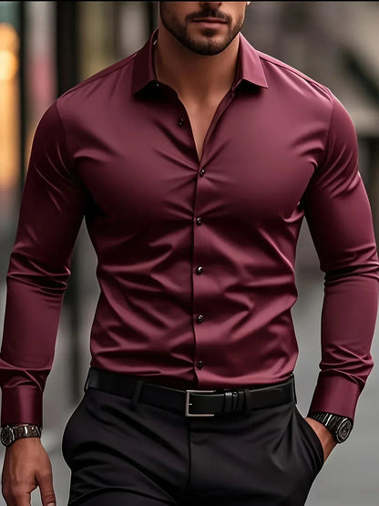 Vincenzo | Camicia a maniche lunghe con bottoni da uomo