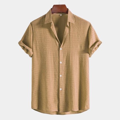 Mario | Camicia a maniche corte con colletto e bottoni da uomo