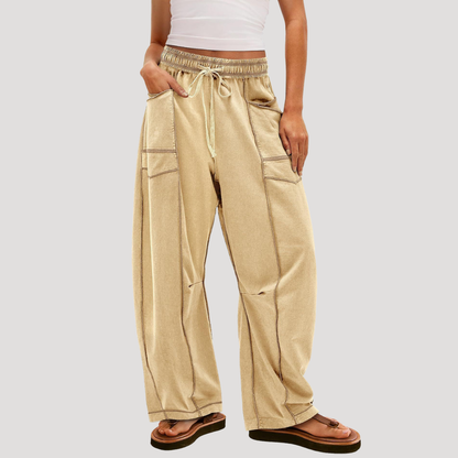 Charline | Pantaloni cargo ampi e leggeri da donna con vita elastica