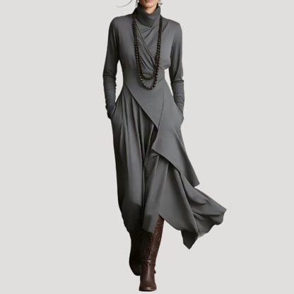 Livia | Abito lungo a maniche lunghe fluido ed elegante