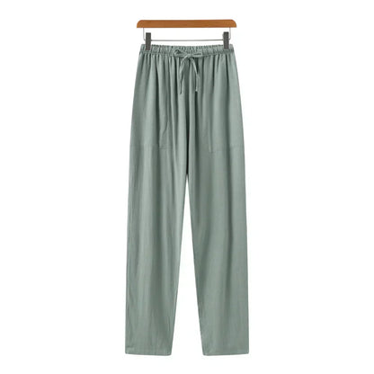 Enzo | Pantaloni a gamba dritta con coulisse e vita elastica da uomo