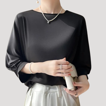 Ottavia | Blusa Donna Elegante Collo Tondo Maniche 3/4