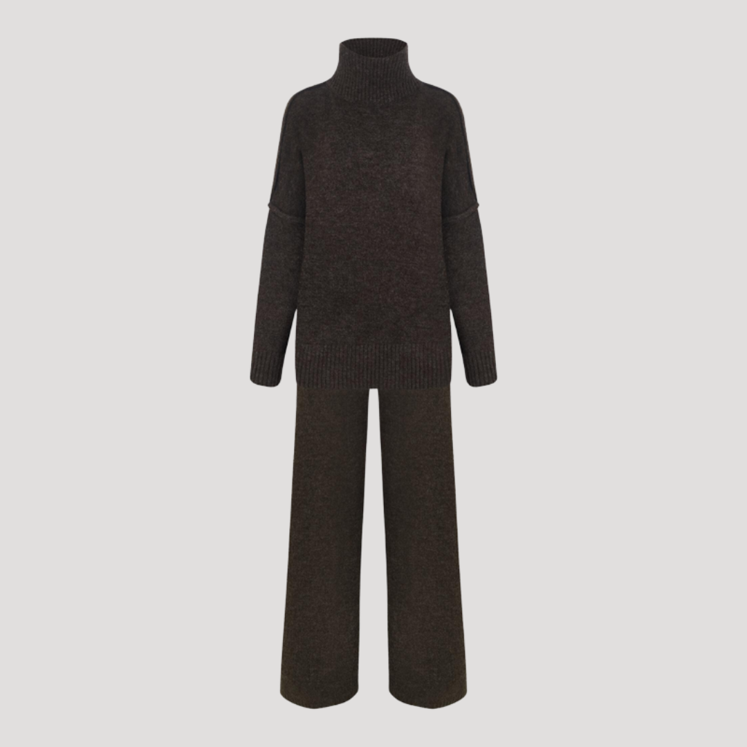 Gina | Completo Donna in Maglia Pullover Oversize e Pantaloni Larghi