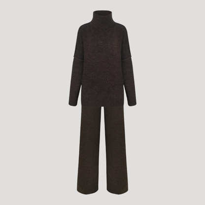 Gina | Completo Donna in Maglia Pullover Oversize e Pantaloni Larghi