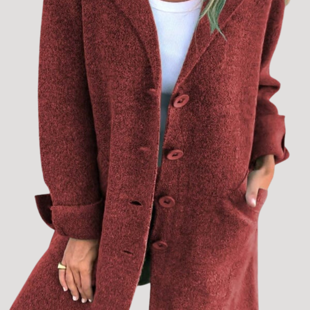 Rachel | Cappotto Lungo Donna Casual Con Rever