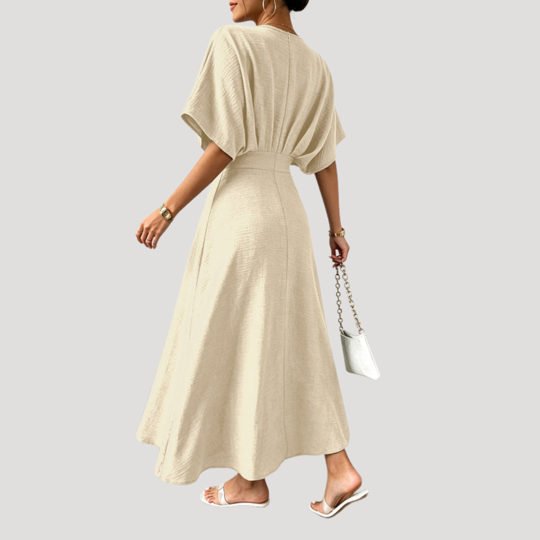 Lina | Robe Midi Trapezio Col V Donna