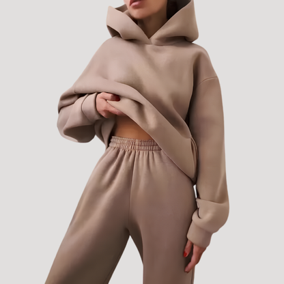 Cloe | Completo Donna Casual Felpa con Cappuccio e Pantaloni Jogging