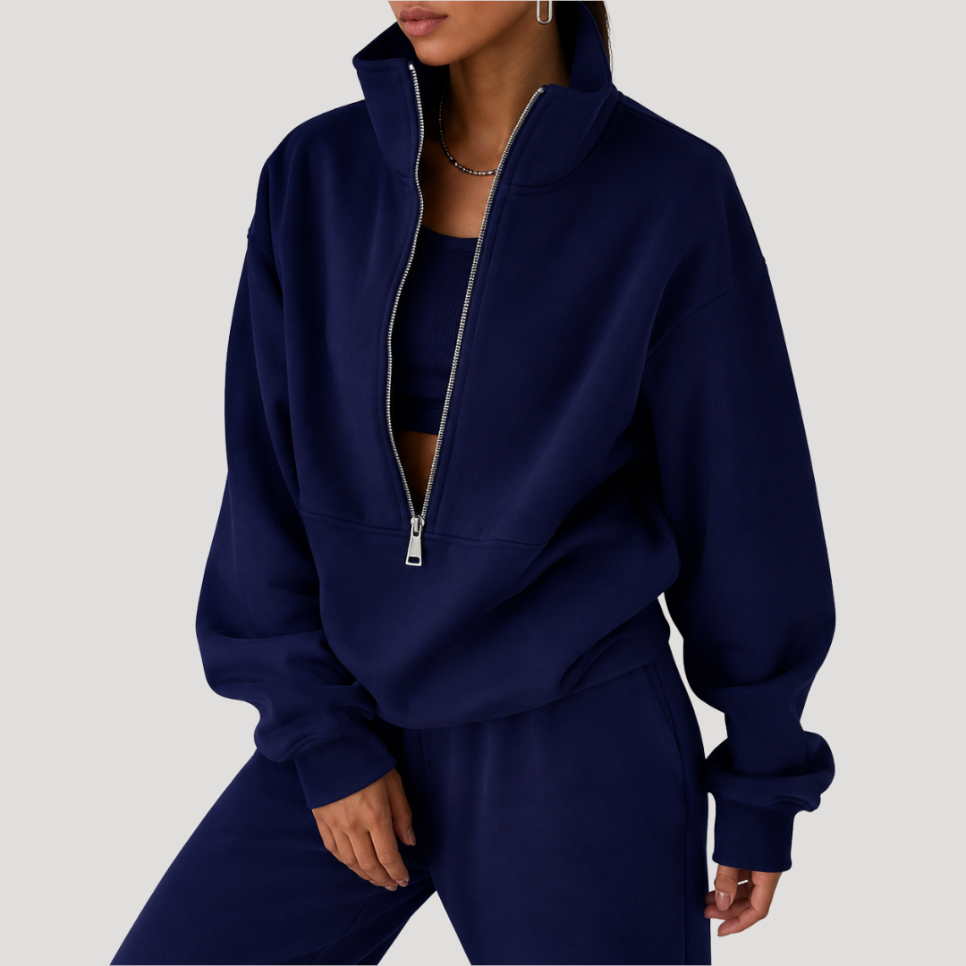 Alice | Completo Donna Felpa Mezzo Zip e Pantaloni