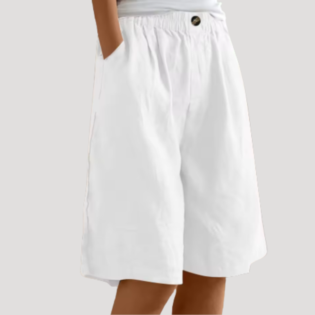 Dominique | Bermuda Donna Chic Vita Elastico Taglio Ampio