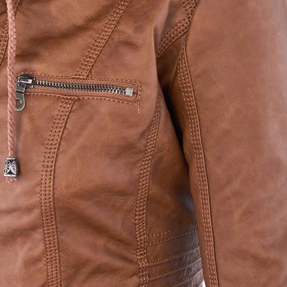 Ana | Giacca Biker Donna Slim Fit con Dettagli Zip