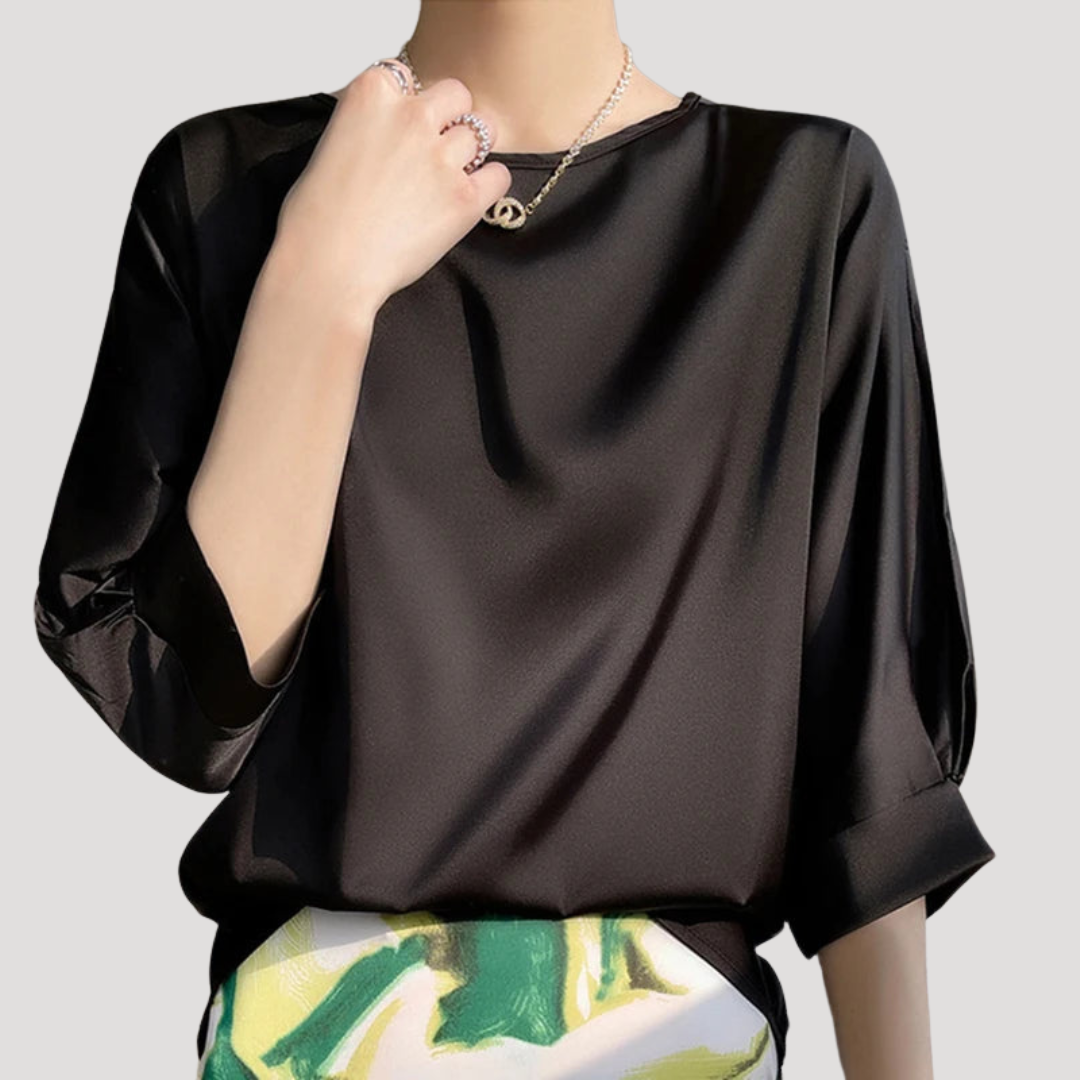 Ottavia | Blusa Donna Elegante Collo Tondo Maniche 3/4