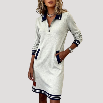 Rocio | Robe Tunique Donna Maniche Lunghe Mezzo-Zip