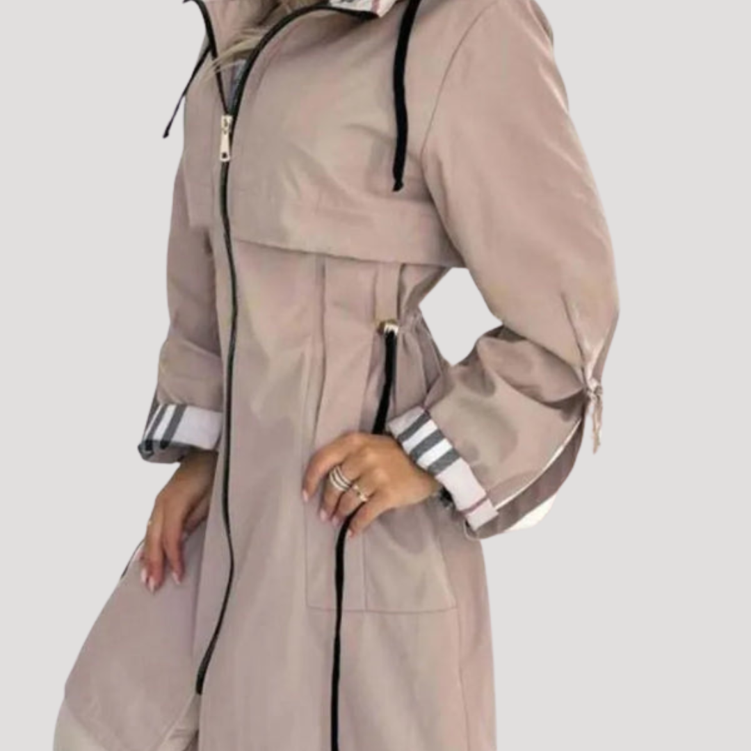 Oriane | Cappotto con Cappuccio Donna Cinturato Casual