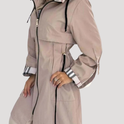 Oriane | Cappotto con Cappuccio Donna Cinturato Casual
