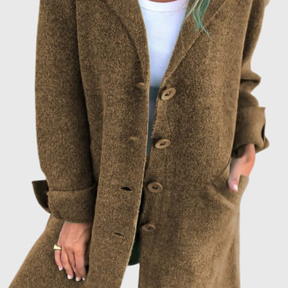 Amy | Cappotto Lungo Donna Casual con Rever