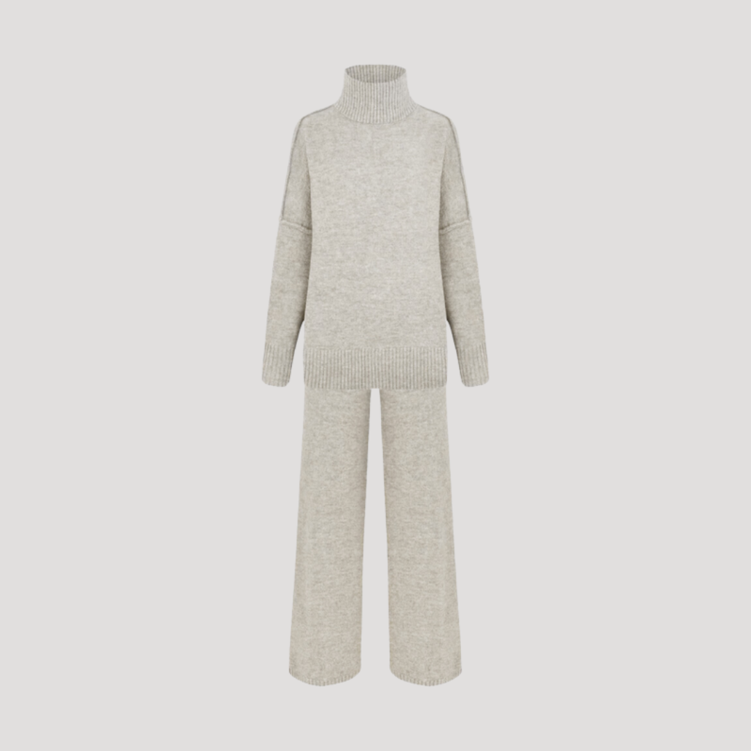 Gina | Completo Donna in Maglia Pullover Oversize e Pantaloni Larghi