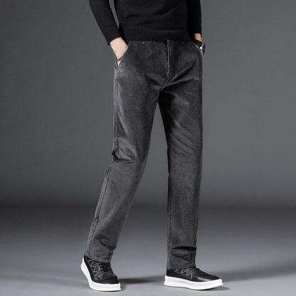 Marcello | Pantaloni effetto velluto a coste a vita media da uomo