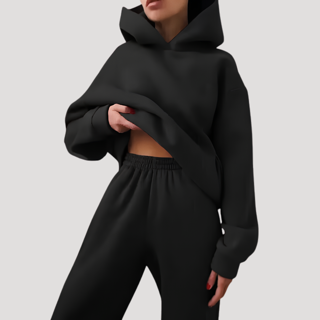 Cloe | Completo Donna Casual Felpa con Cappuccio e Pantaloni Jogging
