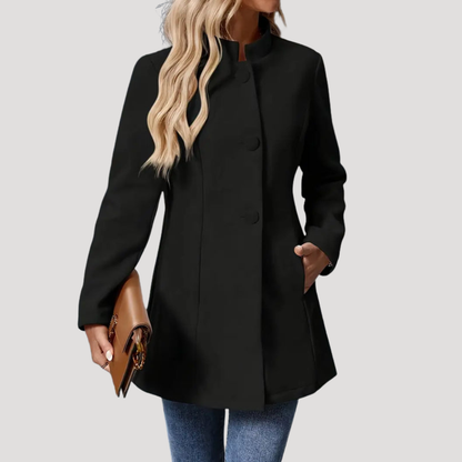 Wanda | Cappotto Donna Buttonato con Collo Alto