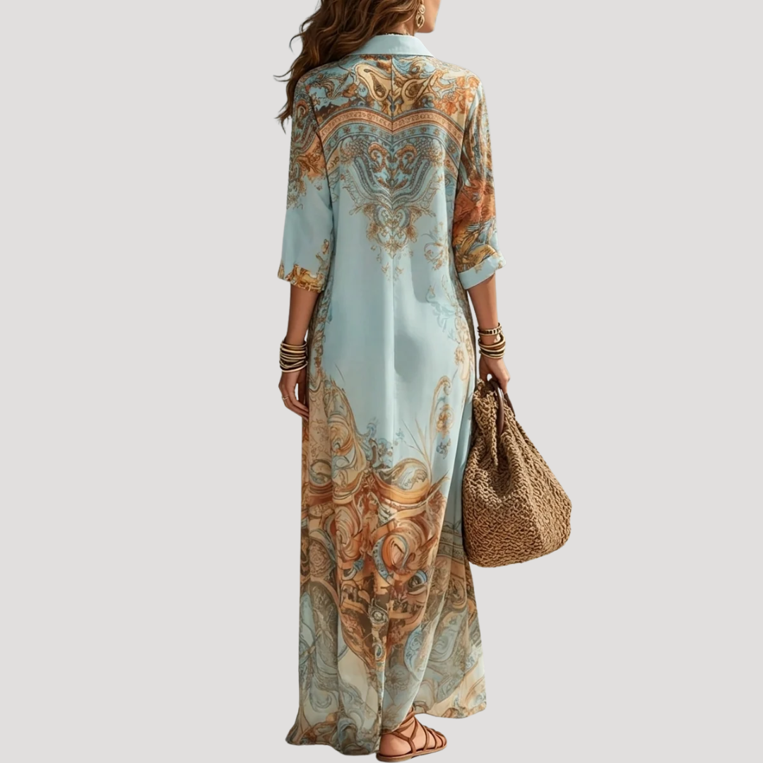 Milena | Abito Lungo Donna Bohemien Bottone