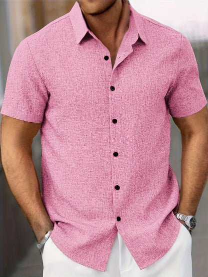 Daniele | Camicia a maniche corte con bottoni a contrasto da uomo