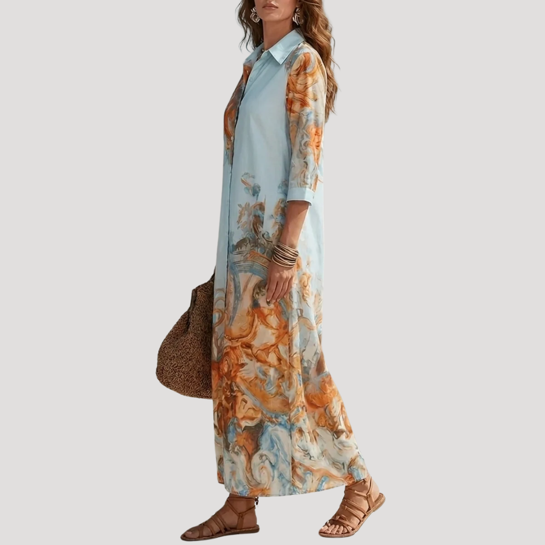 Milena | Abito Lungo Donna Bohemien Bottone