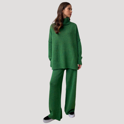 Gina | Completo Donna in Maglia Pullover Oversize e Pantaloni Larghi