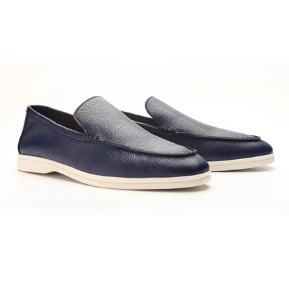 Moreno | Mocassini slip-on con suola bianca da uomo